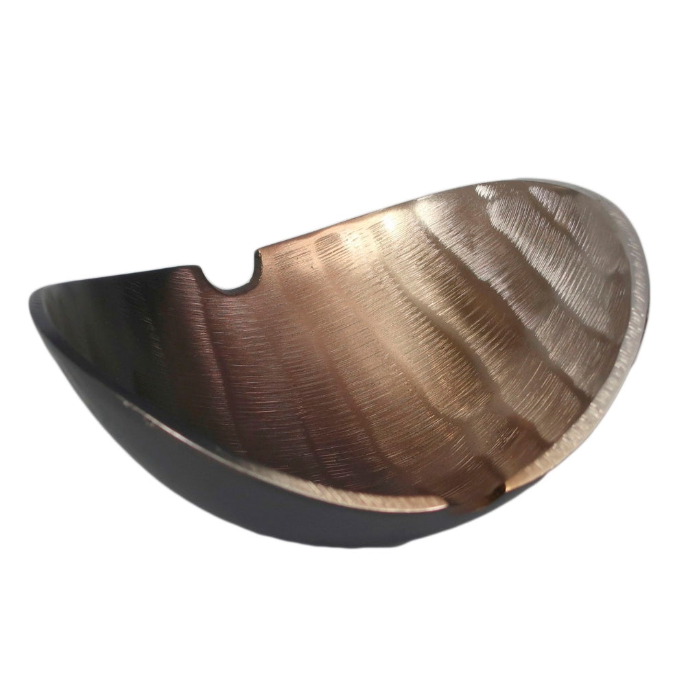 Σταχτοδοχείο Μεταλλικό Ασημί/Μαύρο 18x18x8