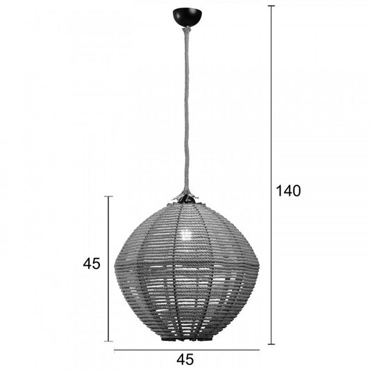 Φωτιστικό Μονόφωτο Σχοινί Natural Ε27 Φ45