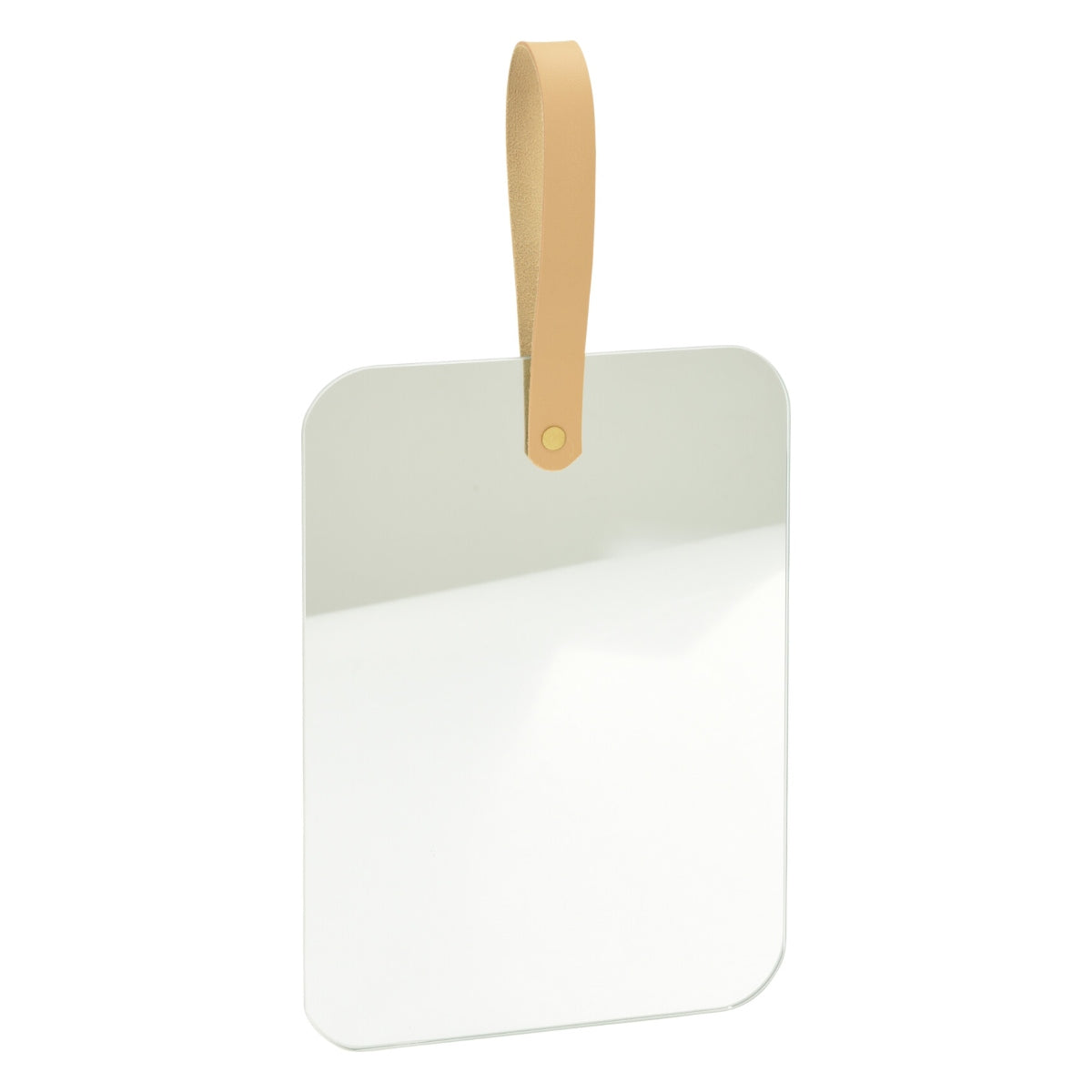 Καθρέπτης Τοίχου Δερμάτινος Φυσικός 24x3x33