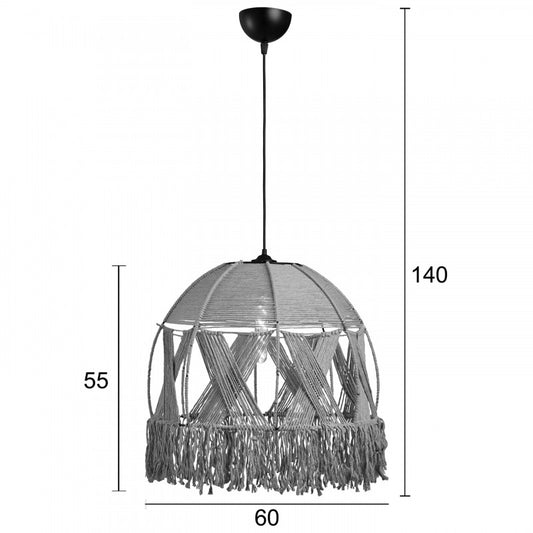 Φωτιστικό Μονόφωτο Σχοινί Natural Ε27 Φ60