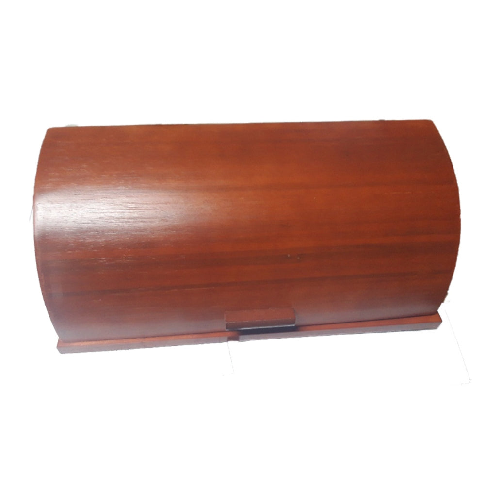 Ψωμιέρα με Συρόμενο Καπάκι Ξύλινη Καφέ 38x26x16