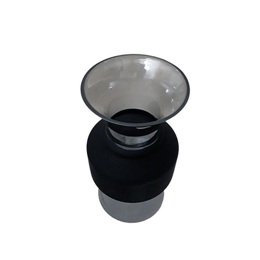 Βάζο Γυάλινο Ανθρακί/Μαύρο 15x15x31