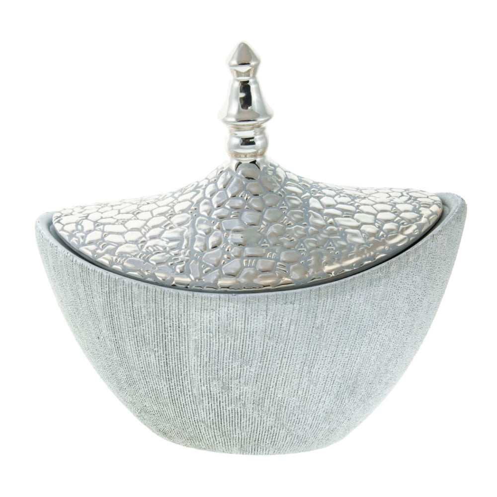 Φοντανιέρα Κεραμική Ασημί 25x16x28