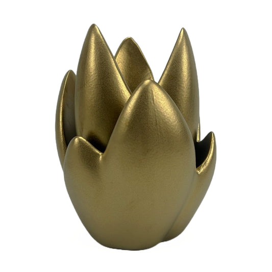 Διακοσμητικό Νούφαρο Κεραμικό Χρυσό 11x11x15