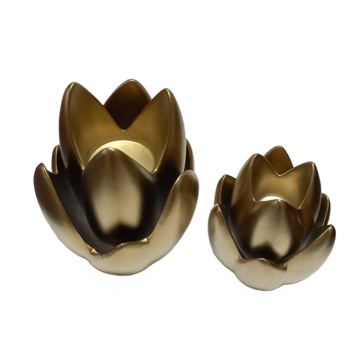 Διακοσμητικό Νούφαρο Κεραμικό Χρυσό 11x11x15