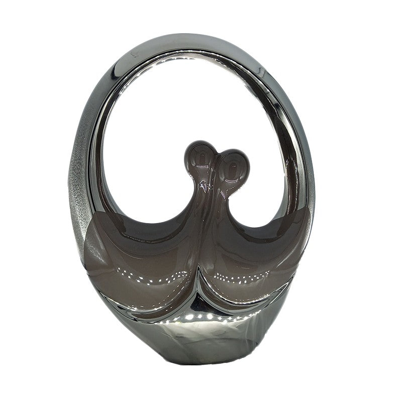 Επιτραπέζιο Διακοσμητικό Κεραμικό Ασημί 23x10x30