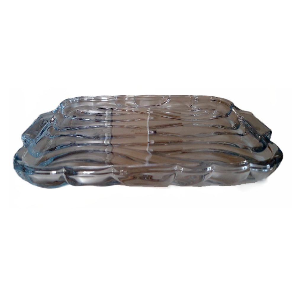 Πιατέλα Γυάλινη Διάφανη 40x24x3