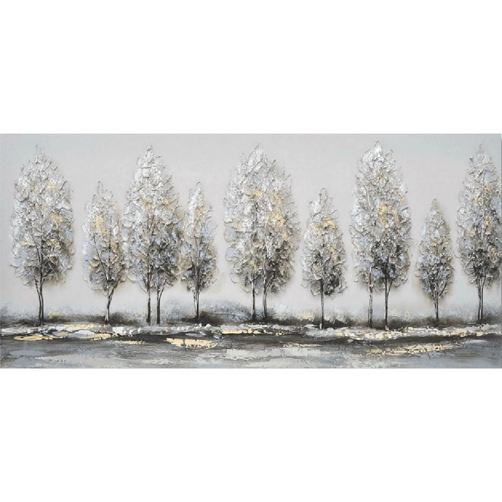 Πίνακας 'Δέντρα' Καμβάς Λευκός/Γκρι 150x3x70