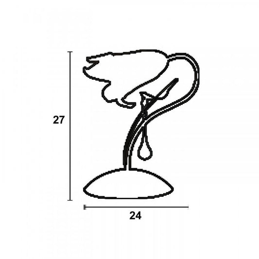 Φωτιστικό Πορτατίφ Μέταλλο Χρώμιο Ε14