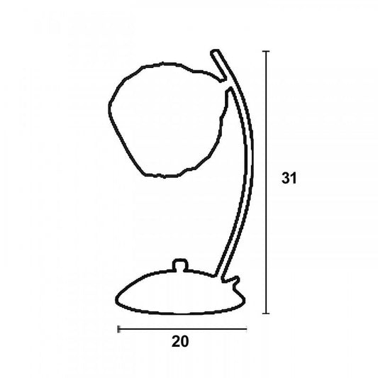 Φωτιστικό Πορτατίφ Μέταλλο Χρώμιο Ε27