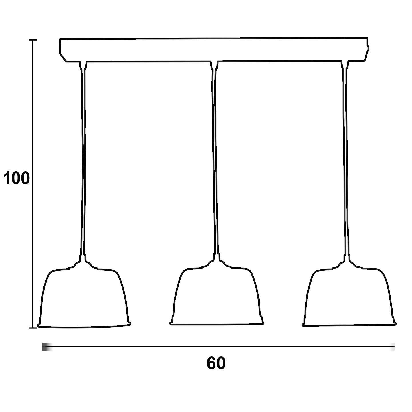 Φωτιστικό Πολύφωτο 3φ Αλουμίνιο Μαύρο Ε27