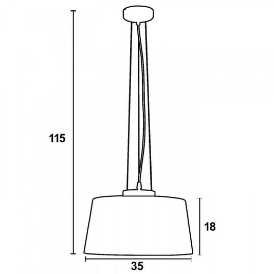 Φωτιστικό Μονόφωτο Γυαλί Μαύρο Ε27 Φ35
