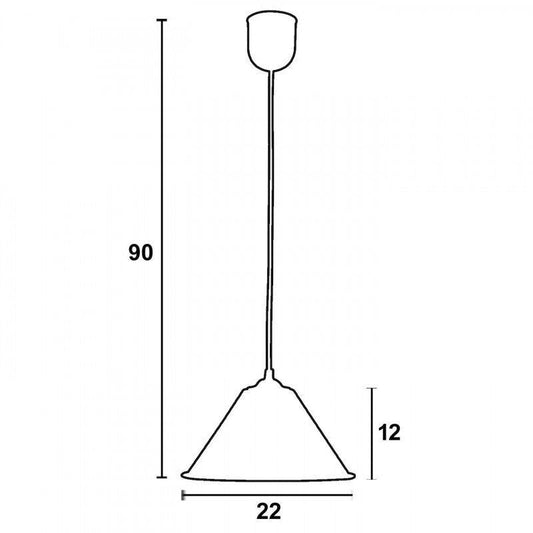 Φωτιστικό Μονόφωτο Αλουμίνιο Μαύρο Ε27 Φ22