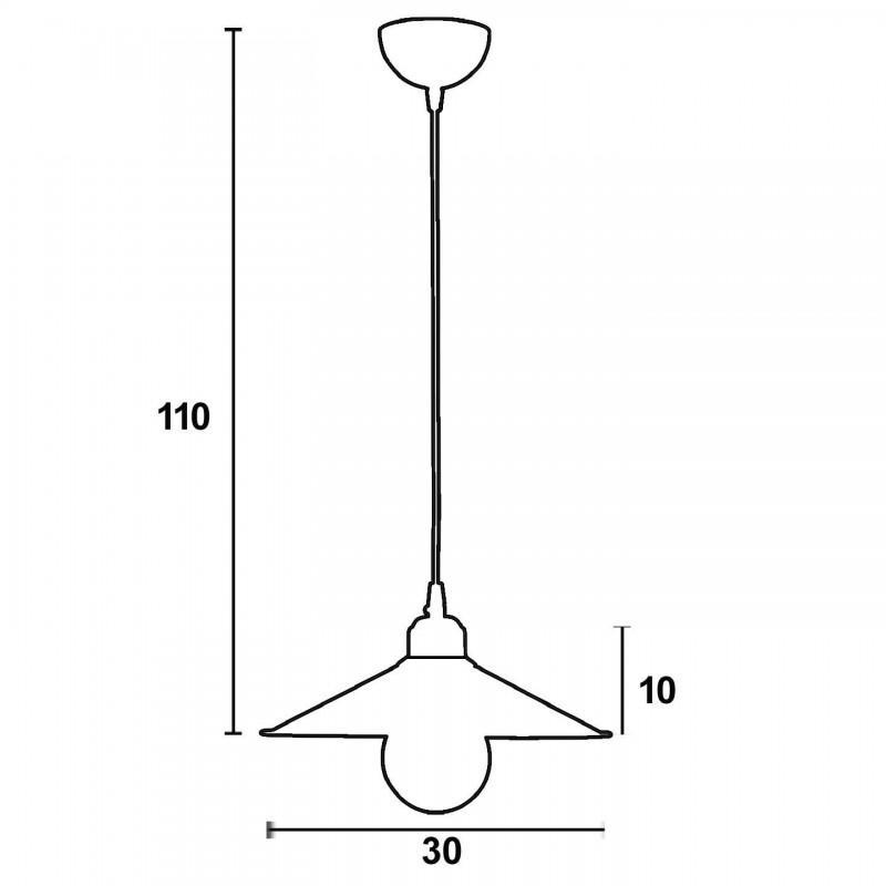 Φωτιστικό Μονόφωτο Αλουμίνιο Μαύρο Ε27 Φ30