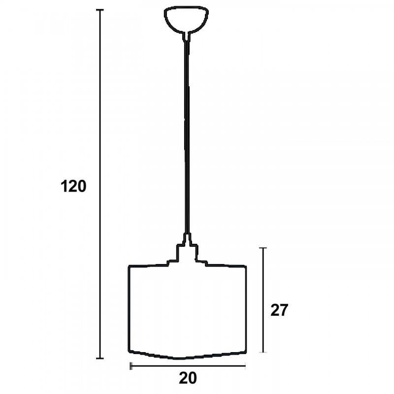 Φωτιστικό Μονόφωτο Παιδικό Plexiglass/Μέταλλο Λευκό/Πορτοκαλί Ε27 Φ20