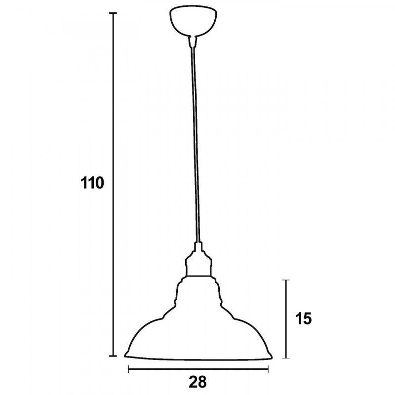 Φωτιστικό Μονόφωτο Γυαλί Φιμέ E27 Φ28
