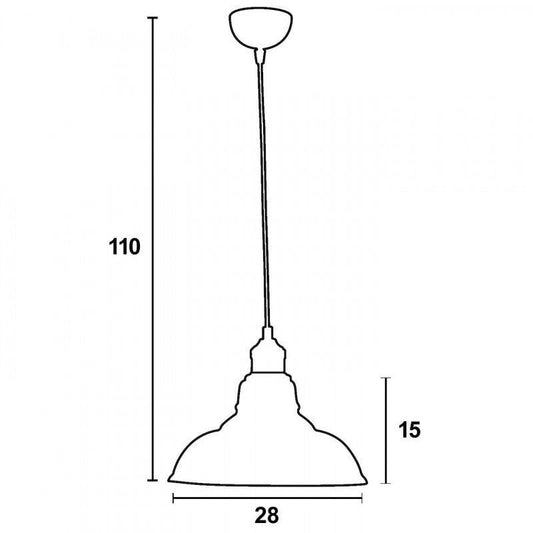 Φωτιστικό Μονόφωτο Γυαλί Φιμέ E27 Φ28