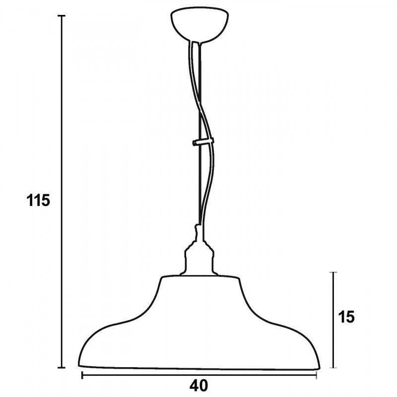 Φωτιστικό Μονόφωτο Γυαλί Διάφανο E27 Φ40