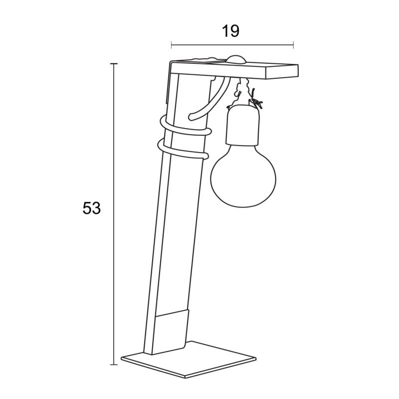 Επιτραπέζια Λάμπα Ξύλο/Σχοινί Ε27