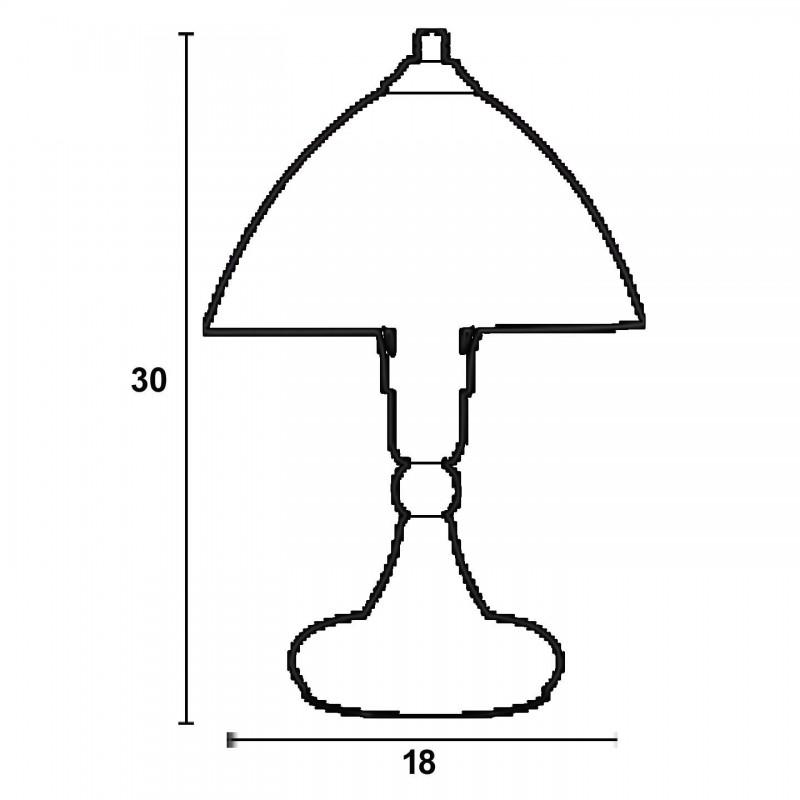 Φωτιστικό Πορτατίφ Μέταλλο Νίκελ/Γυαλί Βεραμάν Ε14