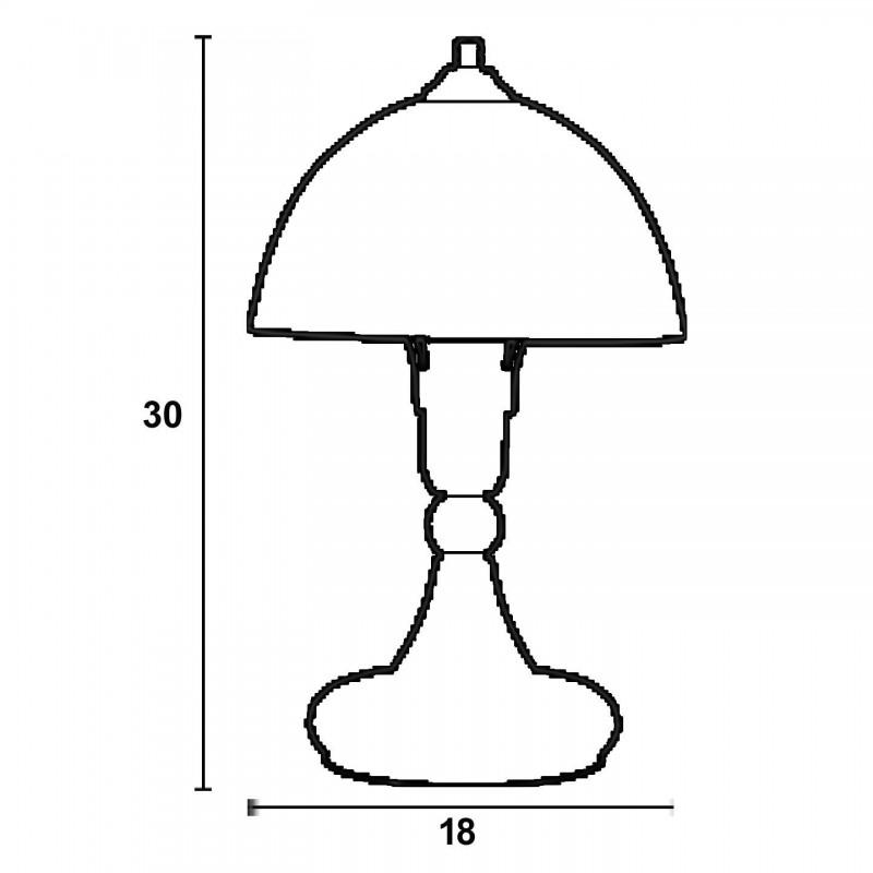 Φωτιστικό Πορτατίφ Μέταλλο Νίκελ/Γυαλί Λευκό Ε14