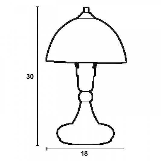 Φωτιστικό Πορτατίφ Μέταλλο Νίκελ/Γυαλί Λευκό Ε14