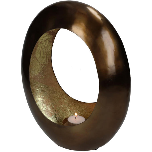 Κηροπήγιο Μεταλλικό Αντικέ Χρυσό 22x12x30