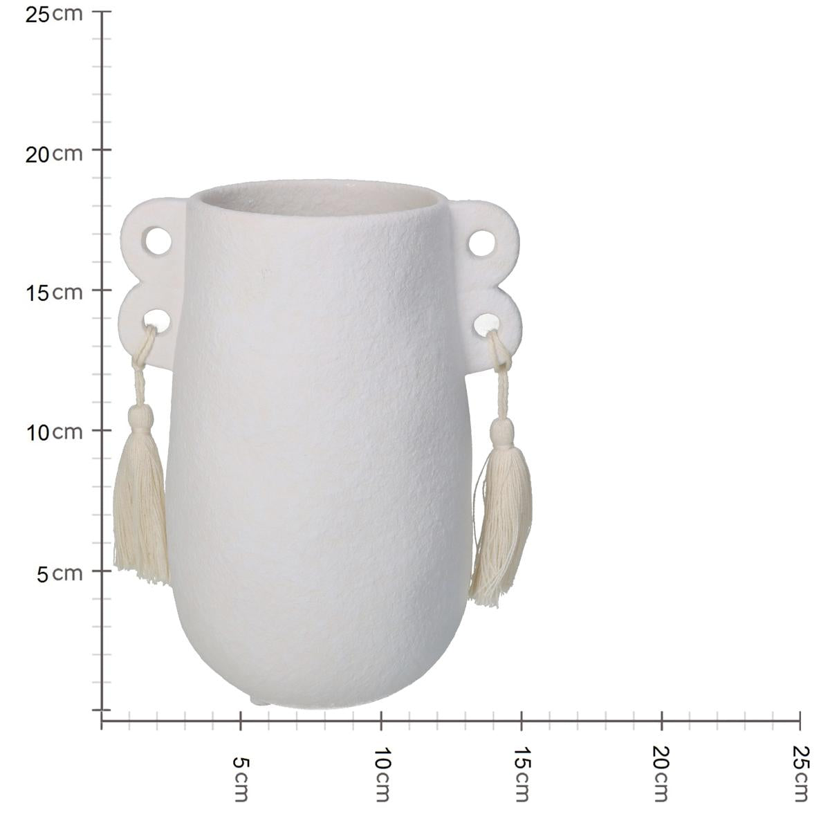 Βάζο Λευκό Δολομίτης 14.6x11.1x18.5