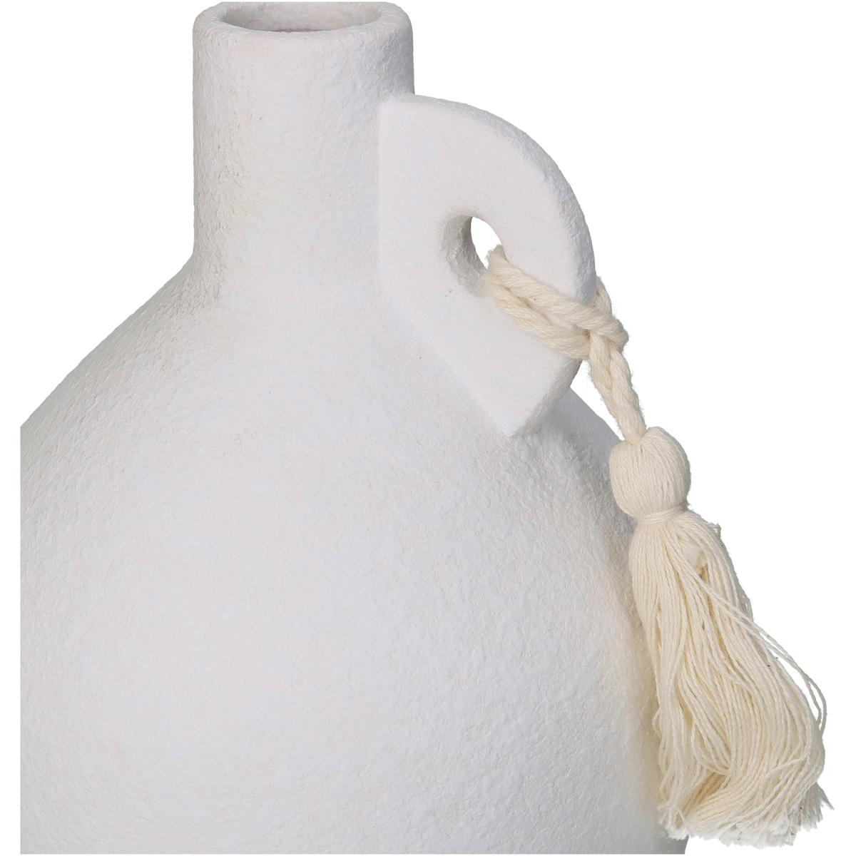 Βάζο με Φούντα Δολομίτη Λευκό 14x14x21