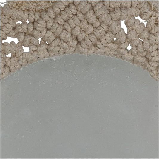 Καθρέπτης Μακραμέ Φυσικό Βαμβακερό 35x2x35