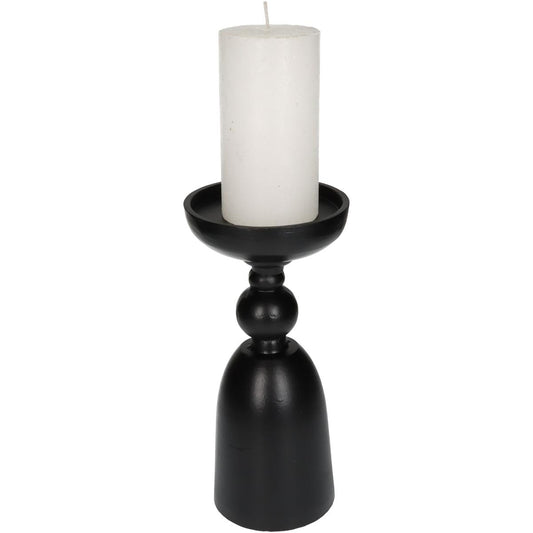 Κηροπήγιο Αλουμινένιο Μαύρο 12x12x26