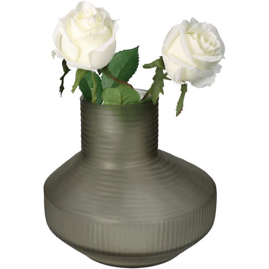 Βάζο Γυάλινο Γκρι 24x24x21