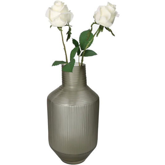 Βάζο Γυάλινο Γκρι 18x18x35