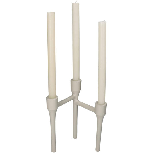 Κηροπήγιο Αλουμινένιο Μπεζ 14x14x23