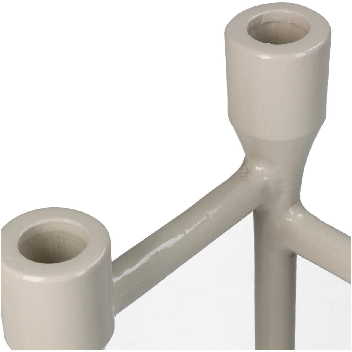 Κηροπήγιο Αλουμινένιο Μπεζ 14x14x23