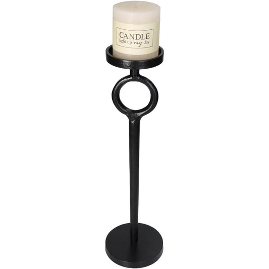 Κηροπήγιο Αλουμινένιο Μαύρο 12x12x41