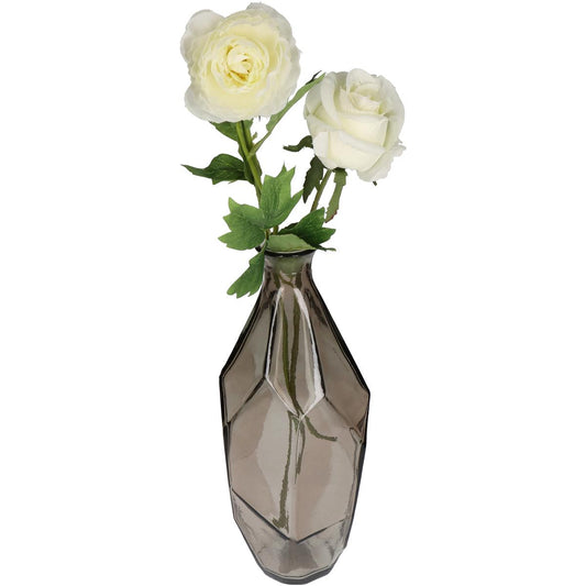 Βάζο Γυάλινο Καφέ 13x13x31