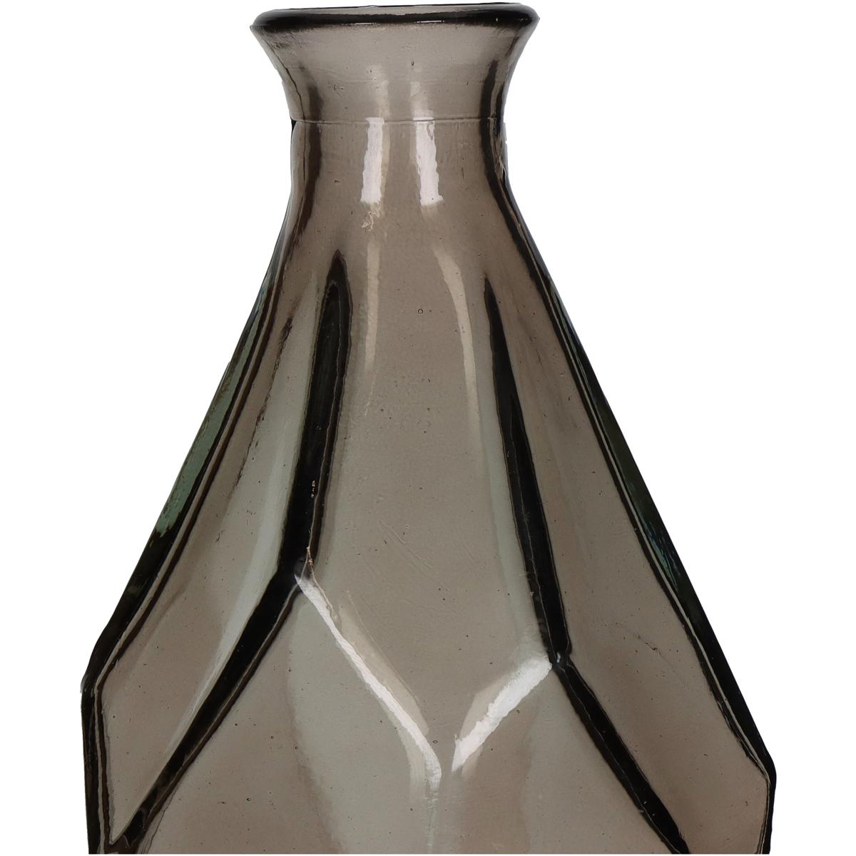 Βάζο Γυάλινο Καφέ 13x13x31