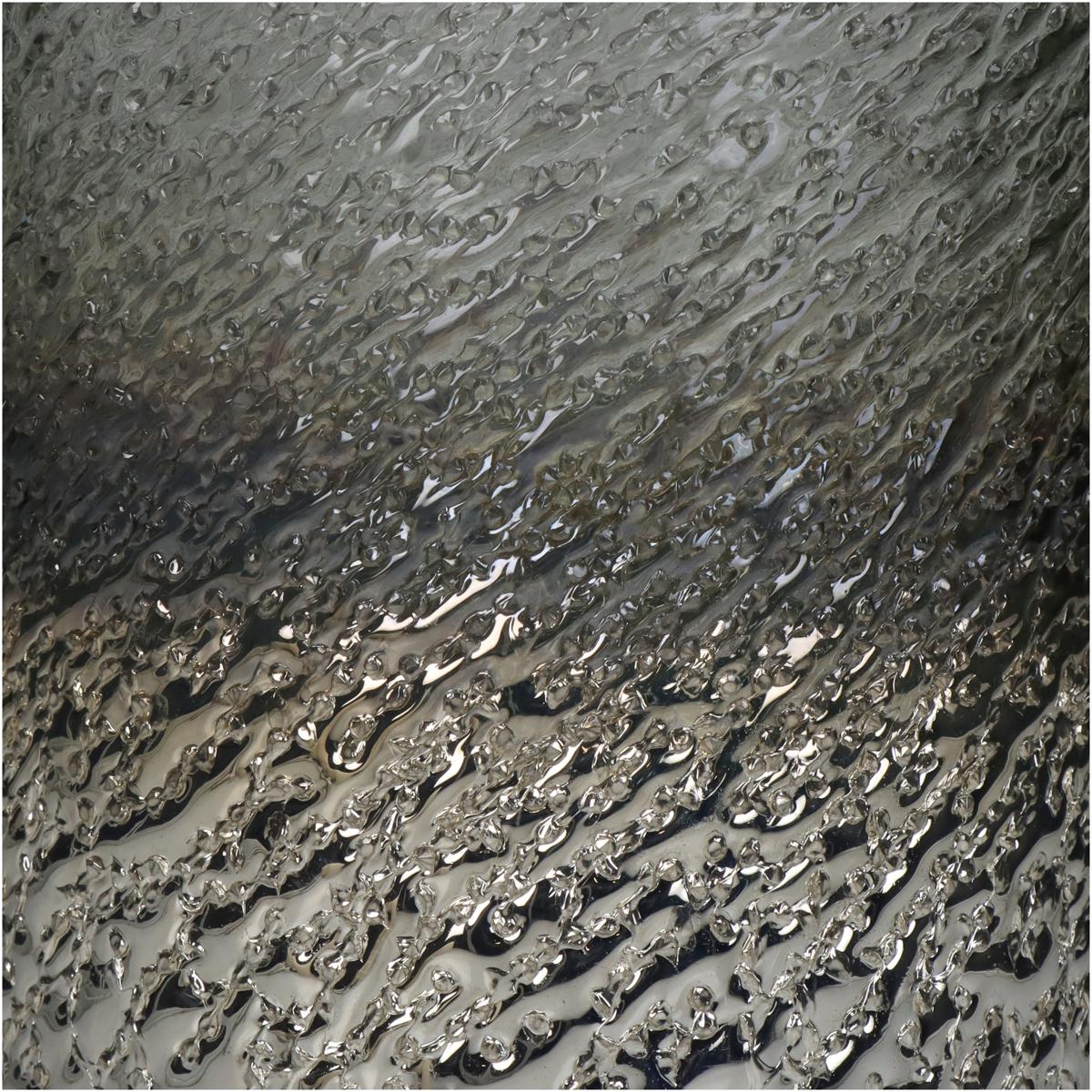 Κηροπήγιο Γυάλινο Ασημί/Γκρι 12x12x17