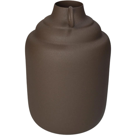 Βάζο Μεταλλικό Καφέ 13x13x20