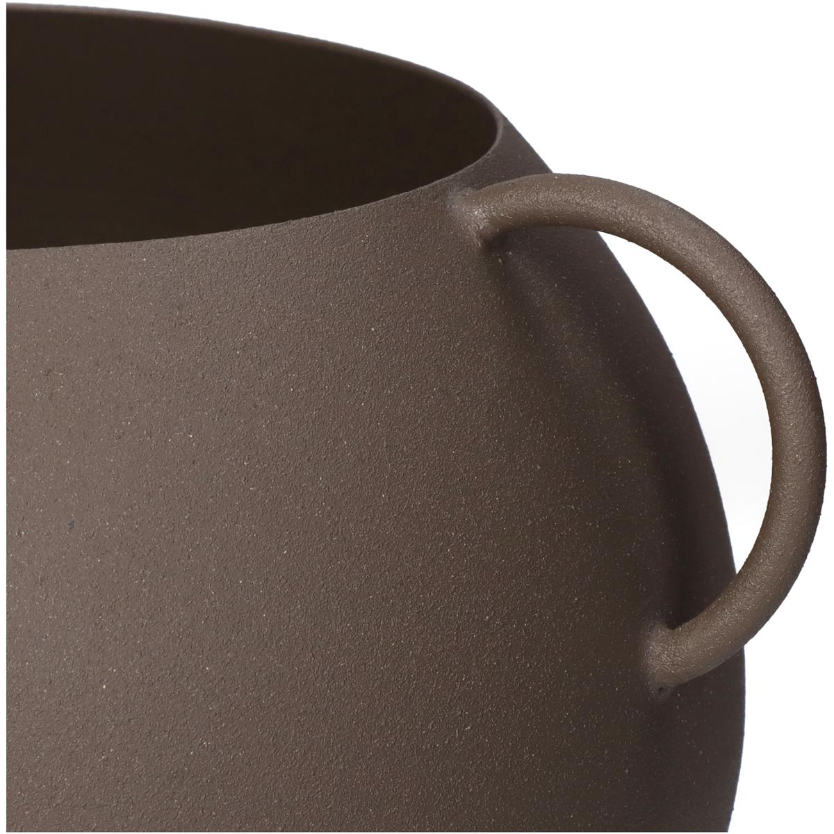 Κασπώ Μεταλλικό Καφέ 20x18x17