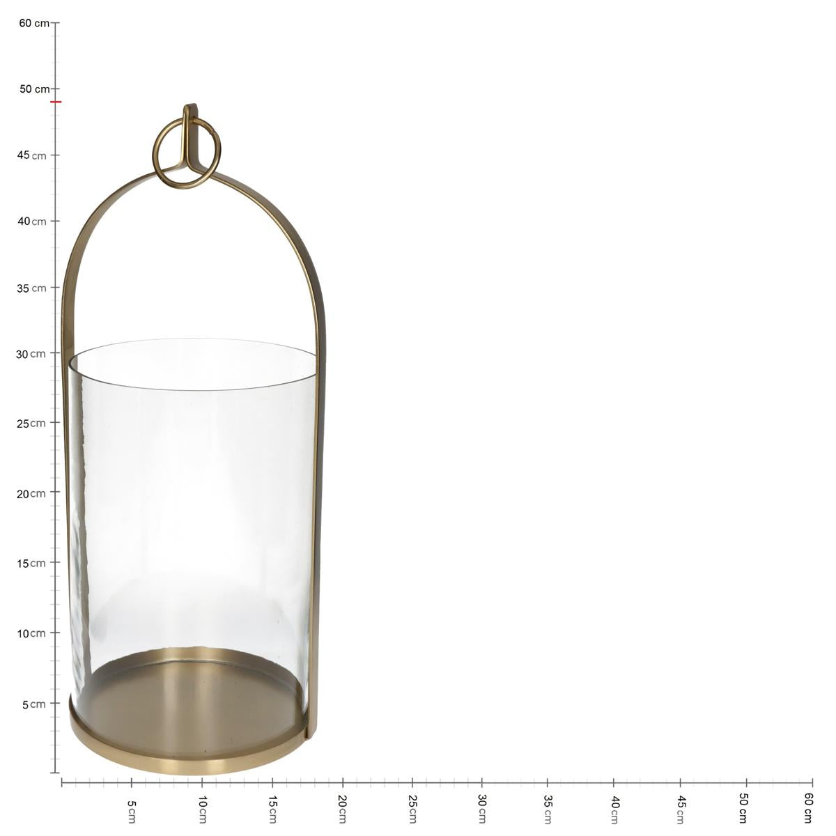 Φανάρι Χρυσό Μέταλλο 21x20x49