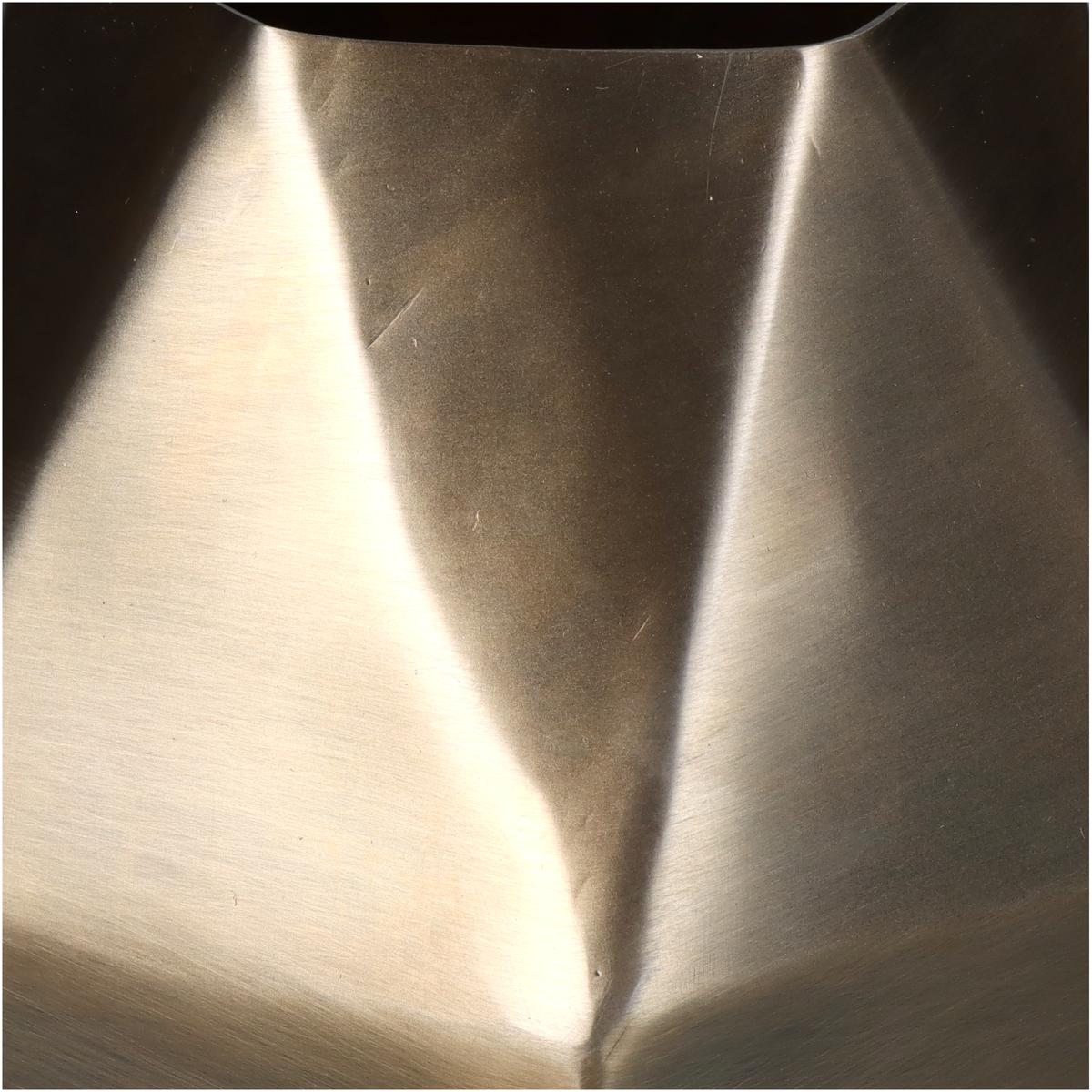 Βάζο Μεταλλικό Αντικέ Μπρονζέ 12x12x26