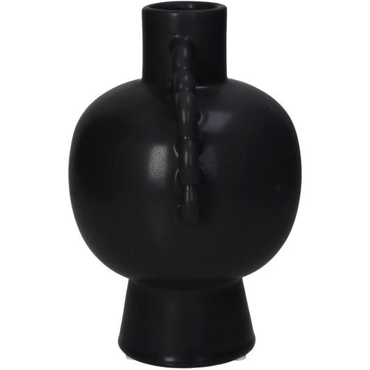 Βάζο Κεραμικό Μαύρο 17x14x21