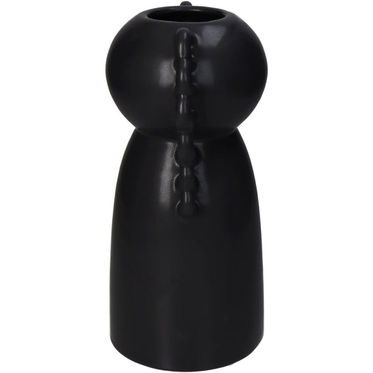 Βάζο Κεραμικό Μαύρο 16x12x25