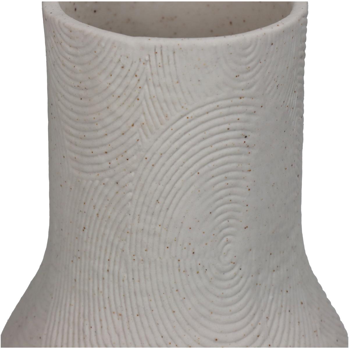 Βάζο Πορσελάνινο Αντικέ Λευκό 10x10x18