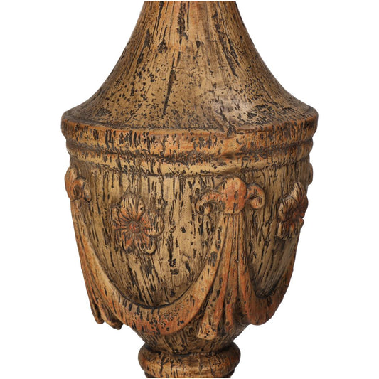 Καράφα Διακοσμητική Πολυρεσίνης Αντικέ Καφέ 10x10x42