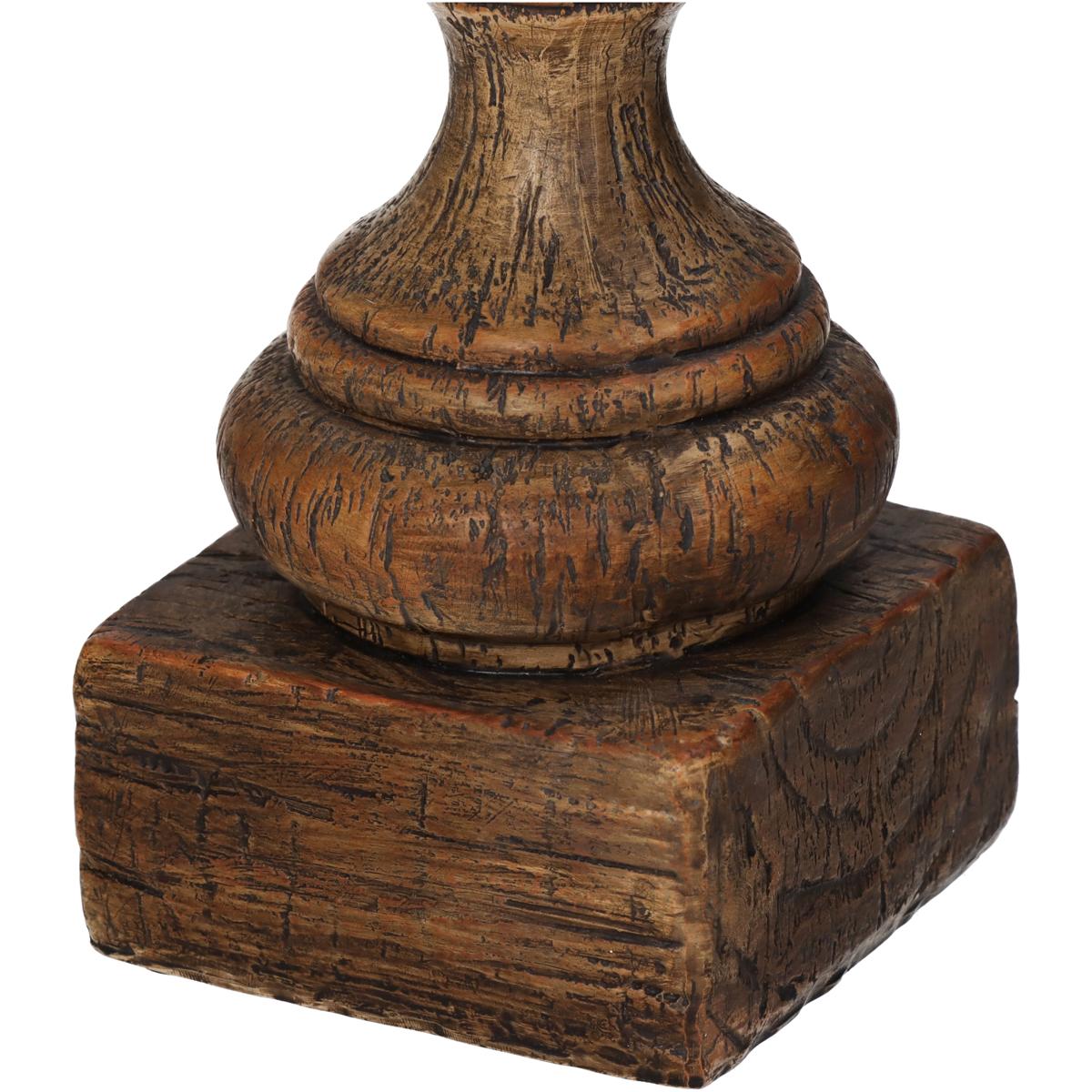 Καράφα Διακοσμητική Πολυρεσίνης Αντικέ Καφέ 10x10x42