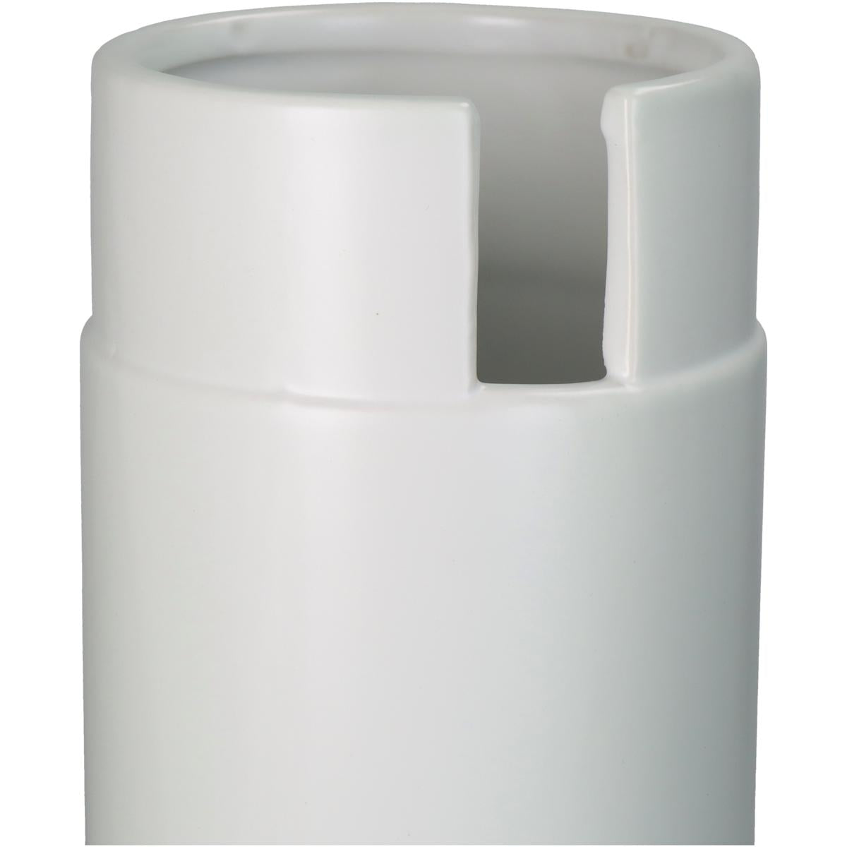 Βάζο Κεραμικό Λευκό 13x13x36