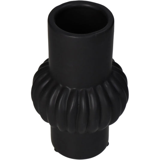 Βάζο Κεραμικό Μαύρο 12x12x19